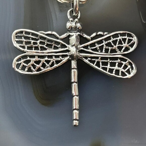 Sterling Silver Fashion Dragonfly Pendant - Picture 5 of 10